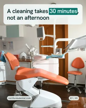 Sample slide: a cleaning takes 30 minutes